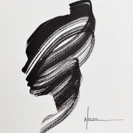 Peinture Time XI par Nicol | Tableau Figuratif Encre Portraits