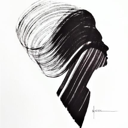 Peinture Time XXXVII par Nicol | Tableau Figuratif Encre Portraits