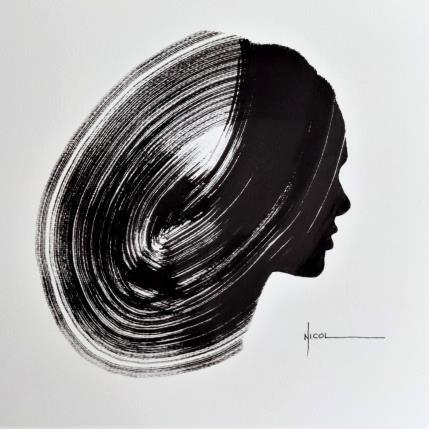 Peinture Time L par Nicol | Tableau Figuratif Encre Portraits