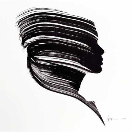 Peinture Time LIII par Nicol | Tableau Figuratif Encre Portraits