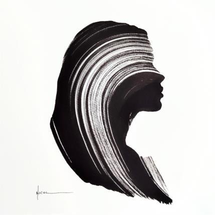 Peinture Time LIV par Nicol | Tableau Figuratif Encre Portraits