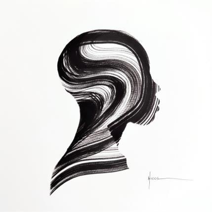 Peinture Time XLV par Nicol | Tableau Figuratif Encre Portraits