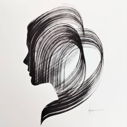 Peinture Time LVI par Nicol | Tableau Figuratif Encre Portraits