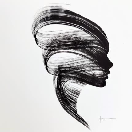 Peinture Time LXIV par Nicol | Tableau Figuratif Encre Portraits