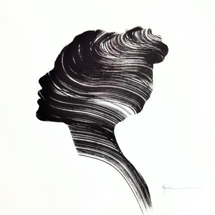 Peinture Time LXV par Nicol | Tableau Figuratif Encre Portraits