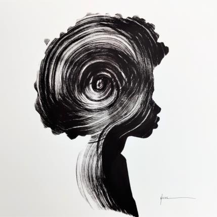 Peinture Time LIX par Nicol | Tableau Figuratif Encre Portraits