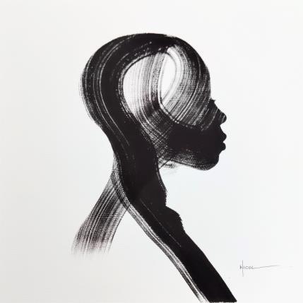 Peinture Time LXI par Nicol | Tableau Figuratif Encre Portraits