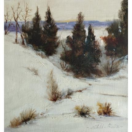 Peinture En Somosierra par Cabello Ruiz Jose | Tableau Réalisme Huile Paysages