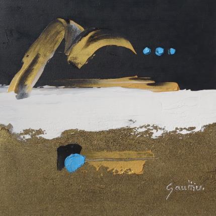 Peinture A la lueur des étoiles par Gaultier Dominique | Tableau Abstrait Huile Minimaliste