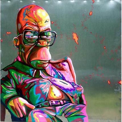 Peinture Homer S.breaking bad par Medeya Lemdiya | Tableau Pop-art Acrylique, Métal Icones Pop