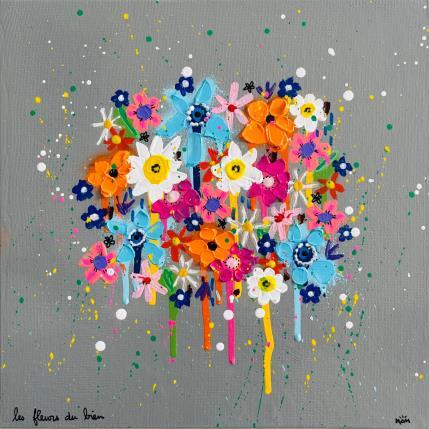 Painting GREY FLOWERS by Mam | Painting Pop-art Acrylic Landscapes, Nature, Society