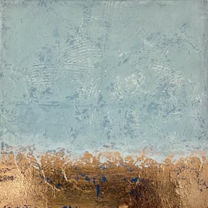 Peinture Relaxe par Dravet Brigitte | Tableau Abstrait Acrylique, Feuille d'or Minimaliste