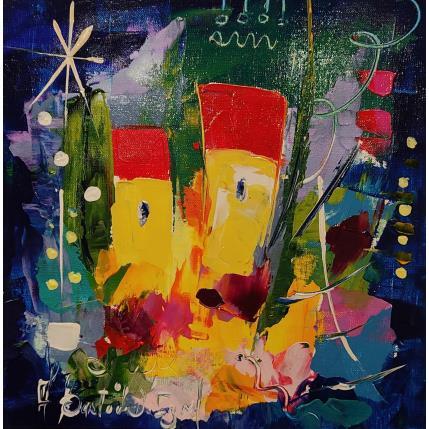 Peinture Bonheur à deux par Bastide d´Izard Armelle | Tableau Abstrait Acrylique Architecture, Paysages