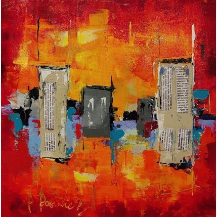 Peinture Le nouveau monde par Bastide d´Izard Armelle | Tableau Abstrait Acrylique Architecture, Paysages