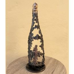 Sculpture Bouteille champagne 69-23 par Buil Philippe | Sculpture Figuratif Bronze, Métal Scènes de vie, Société