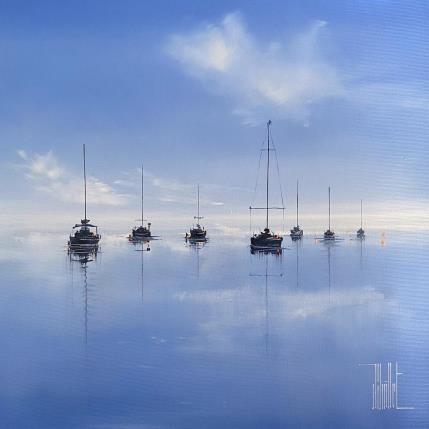 Peinture Alignés par Guillet Jerome | Tableau Figuratif Huile Marine