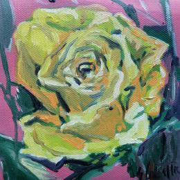 Painting Fleur jaune by Coueffic Sébastien | Painting Realism Oil