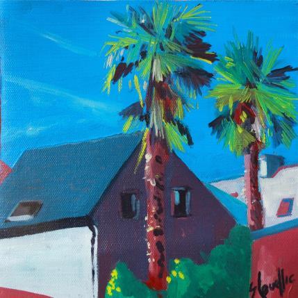 Peinture Palm trees par Coueffic Sébastien | Tableau Réalisme Huile