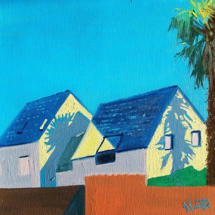 Peinture Shaded palm par Coueffic Sébastien | Tableau Réalisme Huile