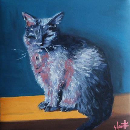 Peinture Sunny cat  par Coueffic Sébastien | Tableau Réalisme Huile