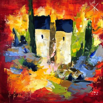 Peinture Le bonheur par Bastide d´Izard Armelle | Tableau Abstrait Acrylique Paysages