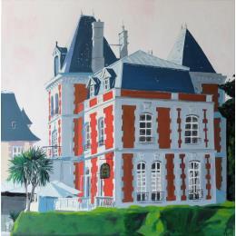Pintura La villa Margaret por Coueffic Sébastien | Pintura Figurative Oil Architecture