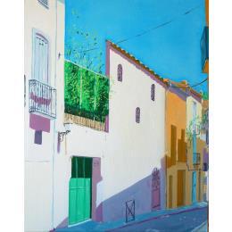 Painting Vue de Ceret by Coueffic Sébastien | Painting Figurative Oil Urban