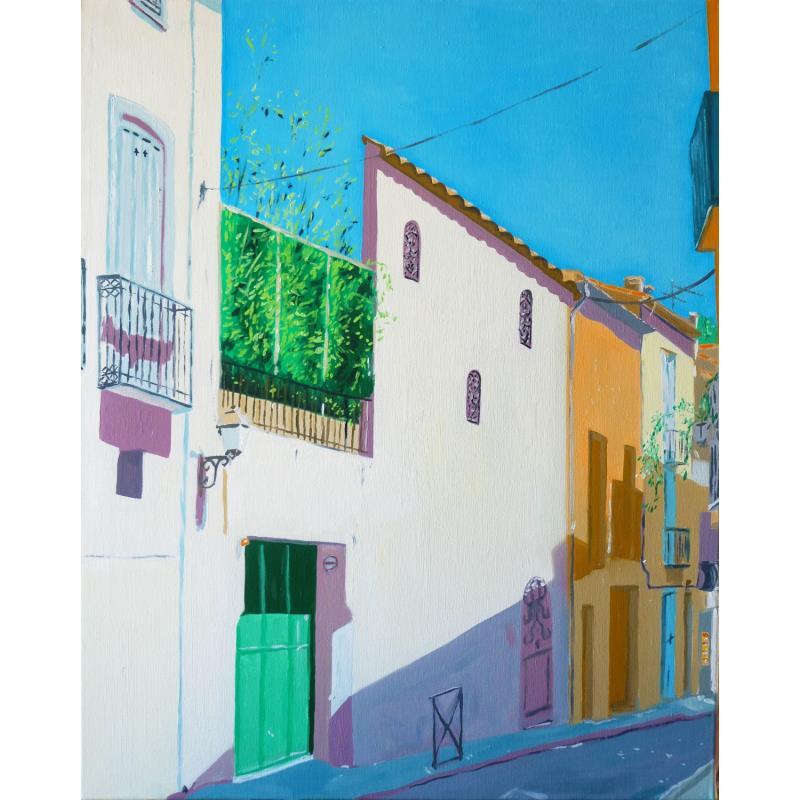 Peinture Vue de Ceret par Coueffic Sébastien | Tableau Figuratif Huile Urbain