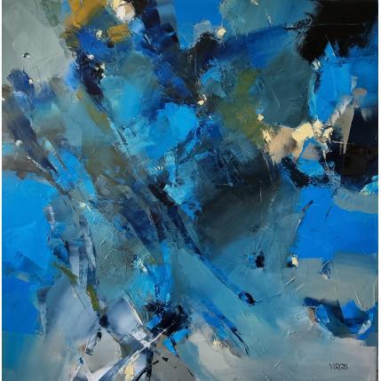 Painting Blue night by Virgis | Painting Abstract Oil Minimalist
