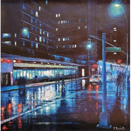 Peinture Bleu nuit  par Rochette Patrice | Tableau Figuratif Huile Urbain