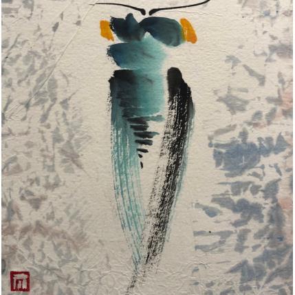 Peinture La cigale bleue par De Giorgi Mauro | Tableau Figuratif Encre Animaux