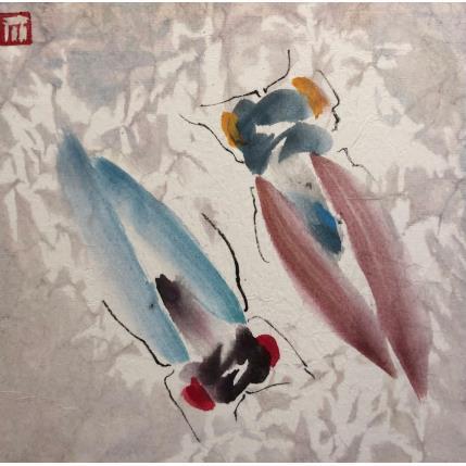 Peinture Les cigales par De Giorgi Mauro | Tableau Figuratif Encre Animaux