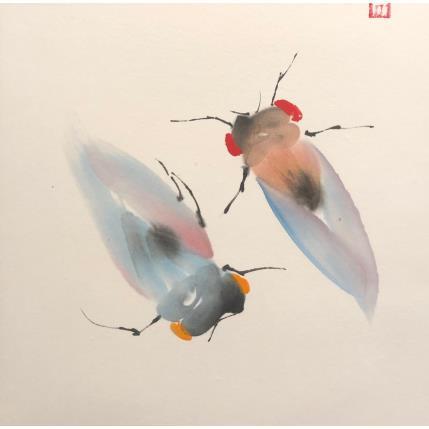 Peinture Les cigales par De Giorgi Mauro | Tableau Figuratif Encre Animaux