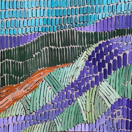 Peinture orange trails 2 par Dmitrieva Daria | Tableau Abstrait Acrylique Nature