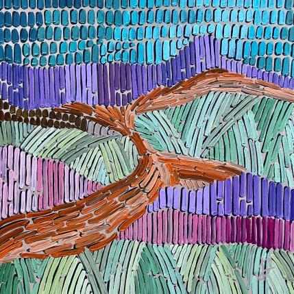 Peinture orange trails 1 par Dmitrieva Daria | Tableau Abstrait Acrylique Nature