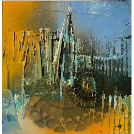 Peinture Rayon d'or - Cathédrale de Strasbourg par Horea | Tableau Figuratif Huile Urbain