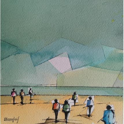 Peinture Bord de mer par Langlois Jean-Luc | Tableau Figuratif Aquarelle Marine