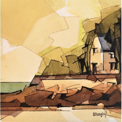 Peinture En BRETAGNE 1 par Langlois Jean-Luc | Tableau Figuratif Aquarelle Marine