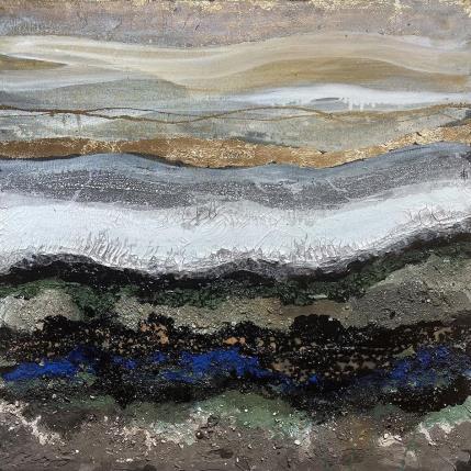 Peinture LANDSCAPE C80-A par Boiteux Etienne | Tableau Abstrait Acrylique, Feuille d'or