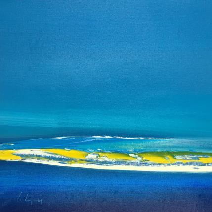 Peinture A fleur d'eau par Guy Viviane  | Tableau Abstrait Huile Paysages