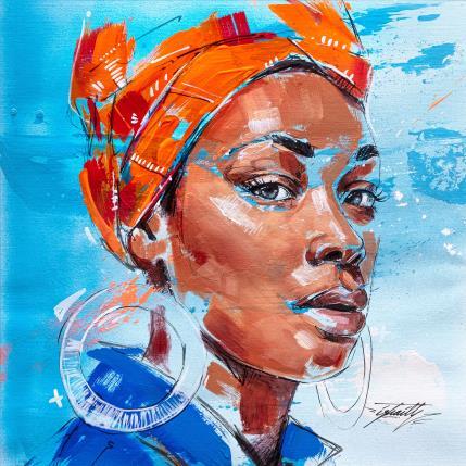 Peinture Nasreen par Istraille | Tableau Figuratif Acrylique Portraits