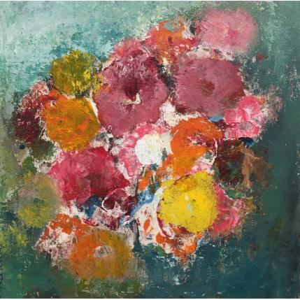 Pintura jardin vert por Rocco Sophie | Pintura Raw art Acrylic, Gluing, Sand Nature