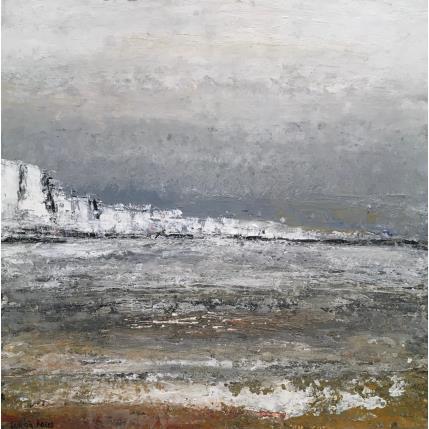 Peinture Falaise par Rocco Sophie | Tableau Art Singulier Acrylique, Collage, Sable Paysages