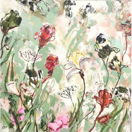 Peinture Légèreté de printemps par Bertre Flandrin Marie-Liesse | Tableau Figuratif Acrylique, Collage Nature