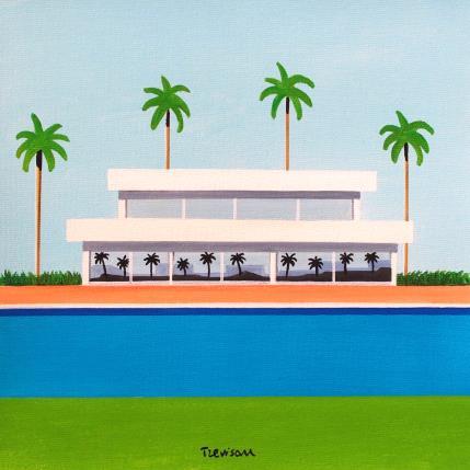 Peinture California white house par Trevisan Carlo | Tableau Surréalisme Huile Architecture, Icones Pop, Urbain