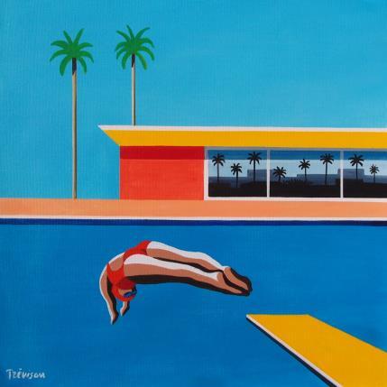 Peinture Before bigger splash par Trevisan Carlo | Tableau Surréalisme Huile Architecture, Marine, Minimaliste