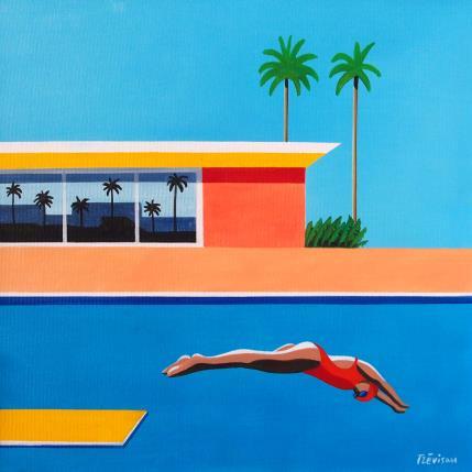 Peinture California light par Trevisan Carlo | Tableau Surréalisme Huile Architecture, Minimaliste, Sport