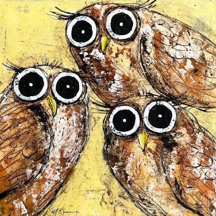 Peinture Ragots de minuit par Maury Hervé | Tableau Art Singulier animaux