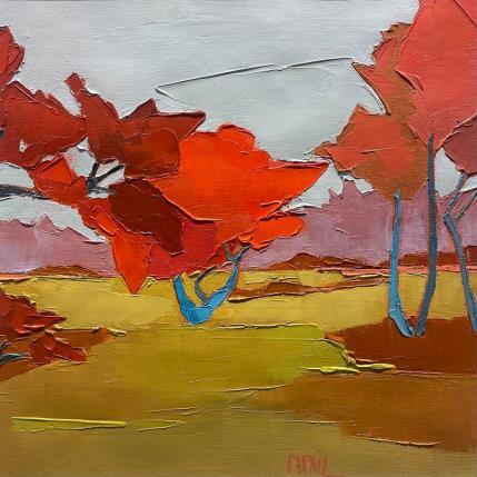 Peinture Le jardin par PAPAIL | Tableau Abstrait Huile Paysages