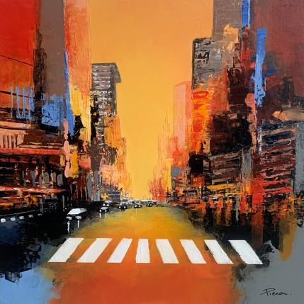 Peinture New York  par Pienon Cyril | Tableau Abstrait Acrylique, Sable Paysages